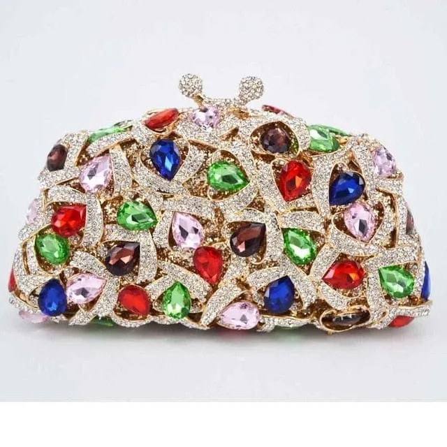 Gina Rhinestone Clutch Evening Bag