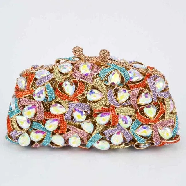 Gina Rhinestone Clutch Evening Bag