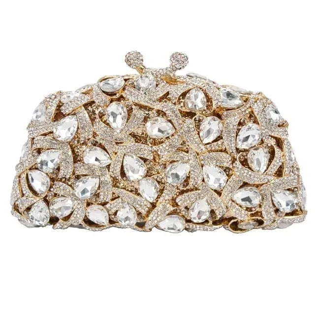 Gina Rhinestone Clutch Evening Bag