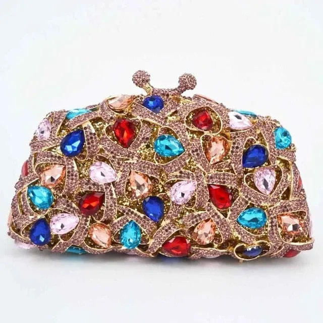 Gina Rhinestone Clutch Evening Bag