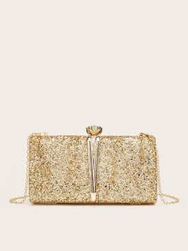 Glitter Chain Clutch Bag