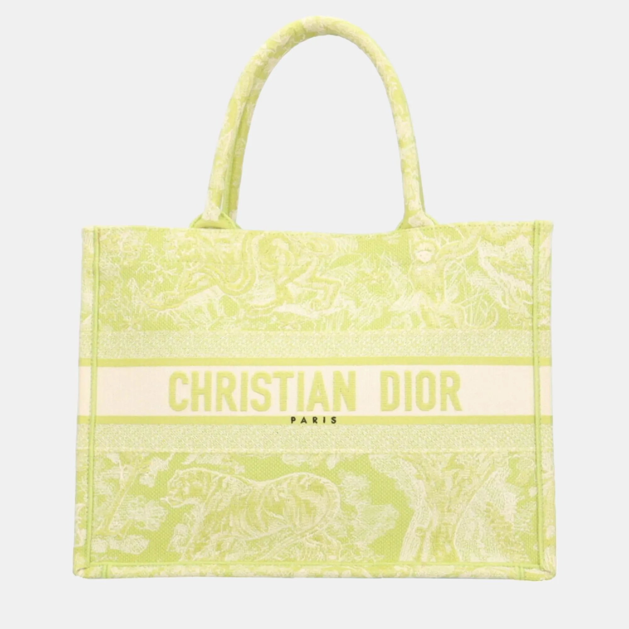 Green Canvas Medium Book Tote Bag