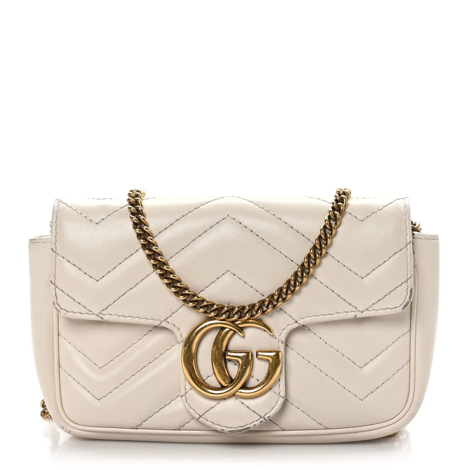Gucci Calfskin Matelasse Super Mini Gg