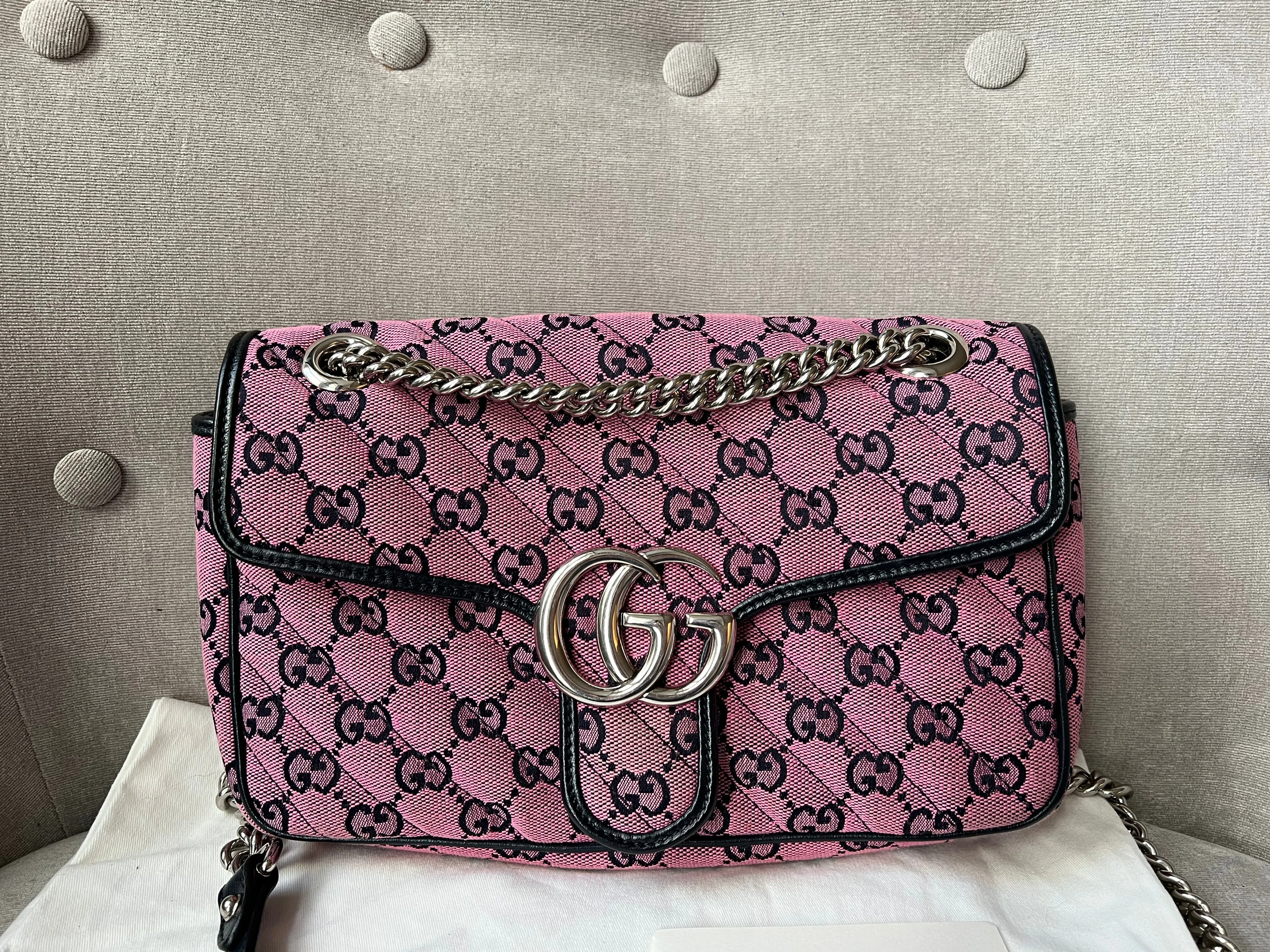 Gucci GG Pink Marmont Small Shoulder Bag (RRP £1,570)