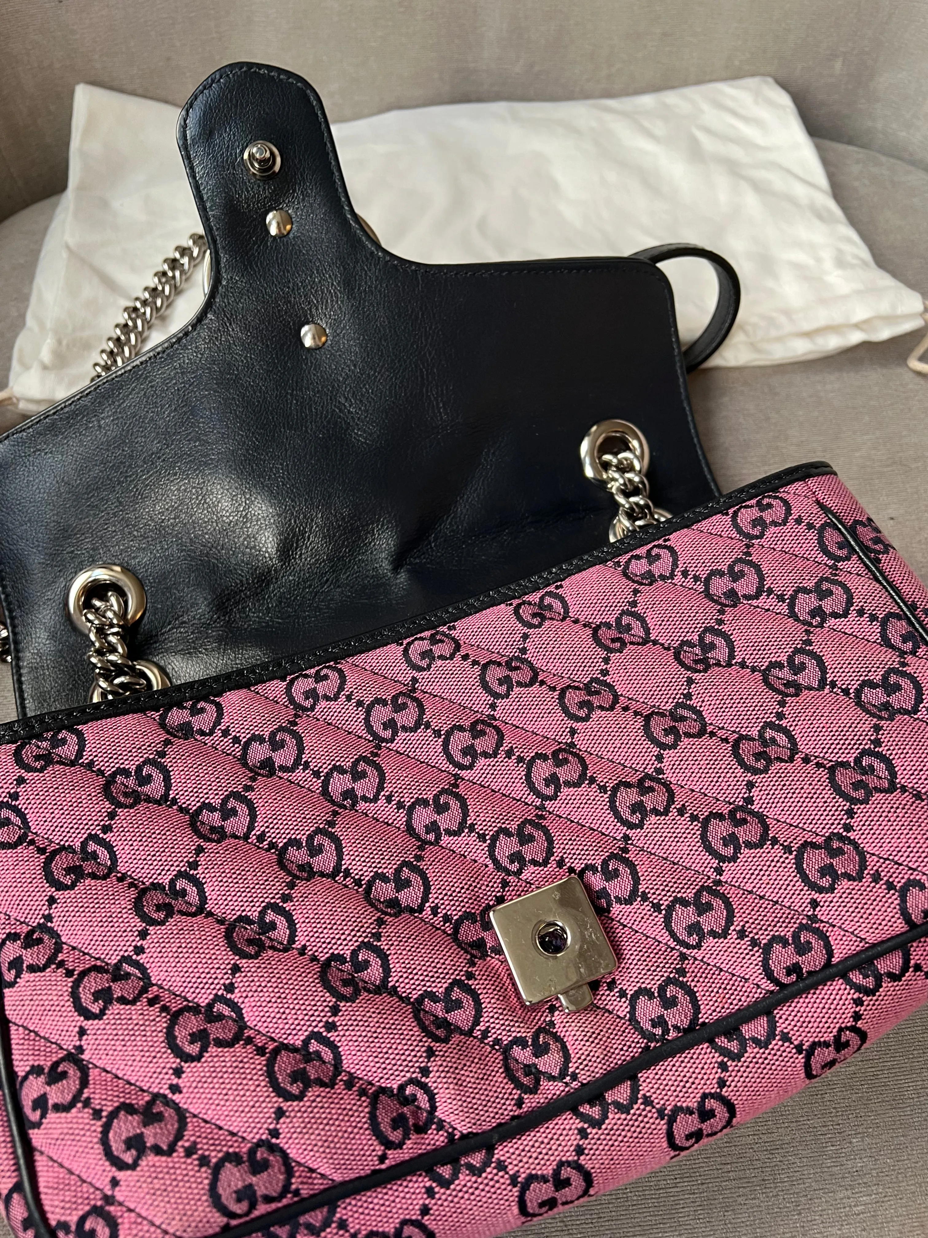 Gucci GG Pink Marmont Small Shoulder Bag (RRP £1,570)