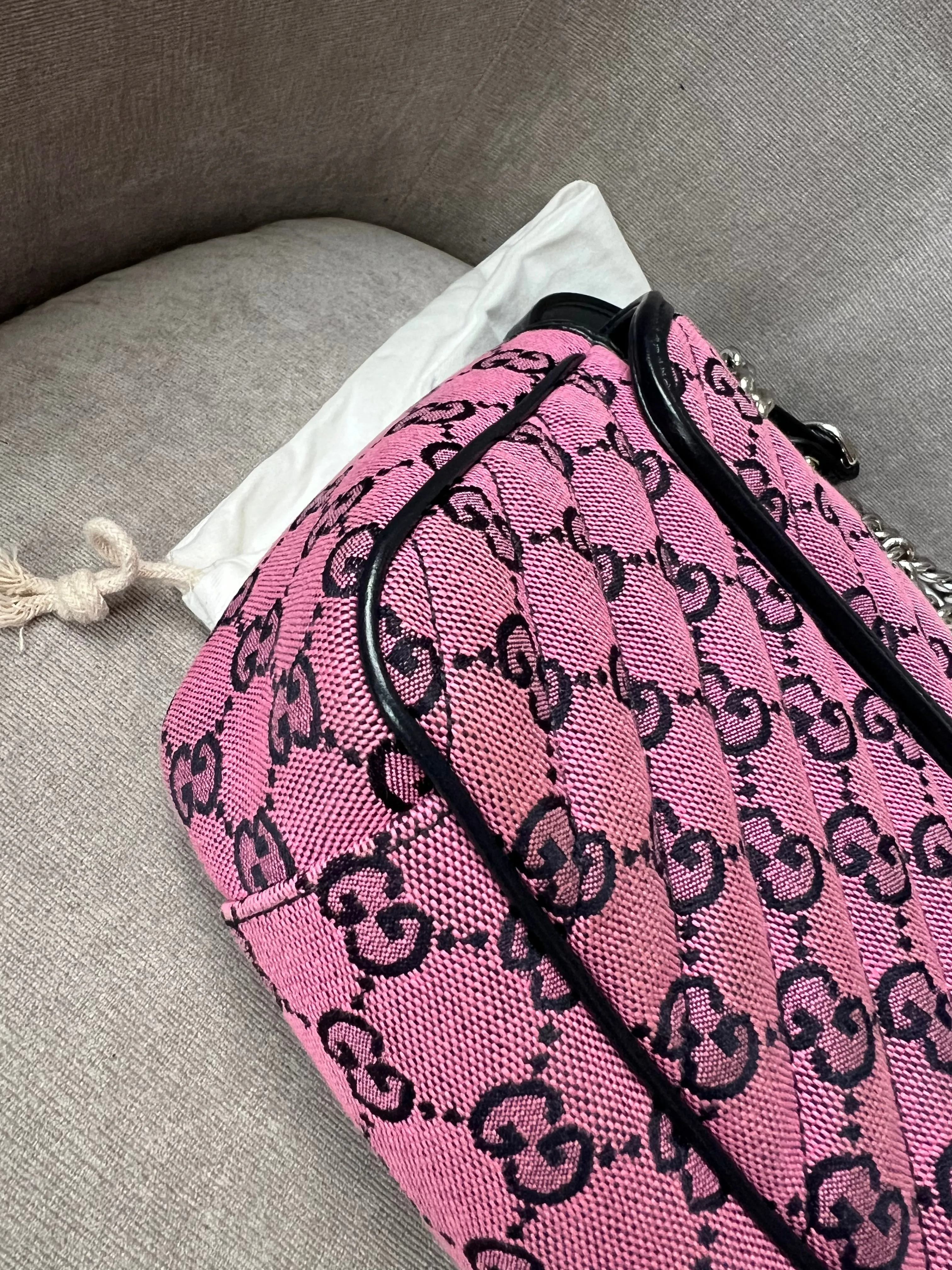 Gucci GG Pink Marmont Small Shoulder Bag (RRP £1,570)