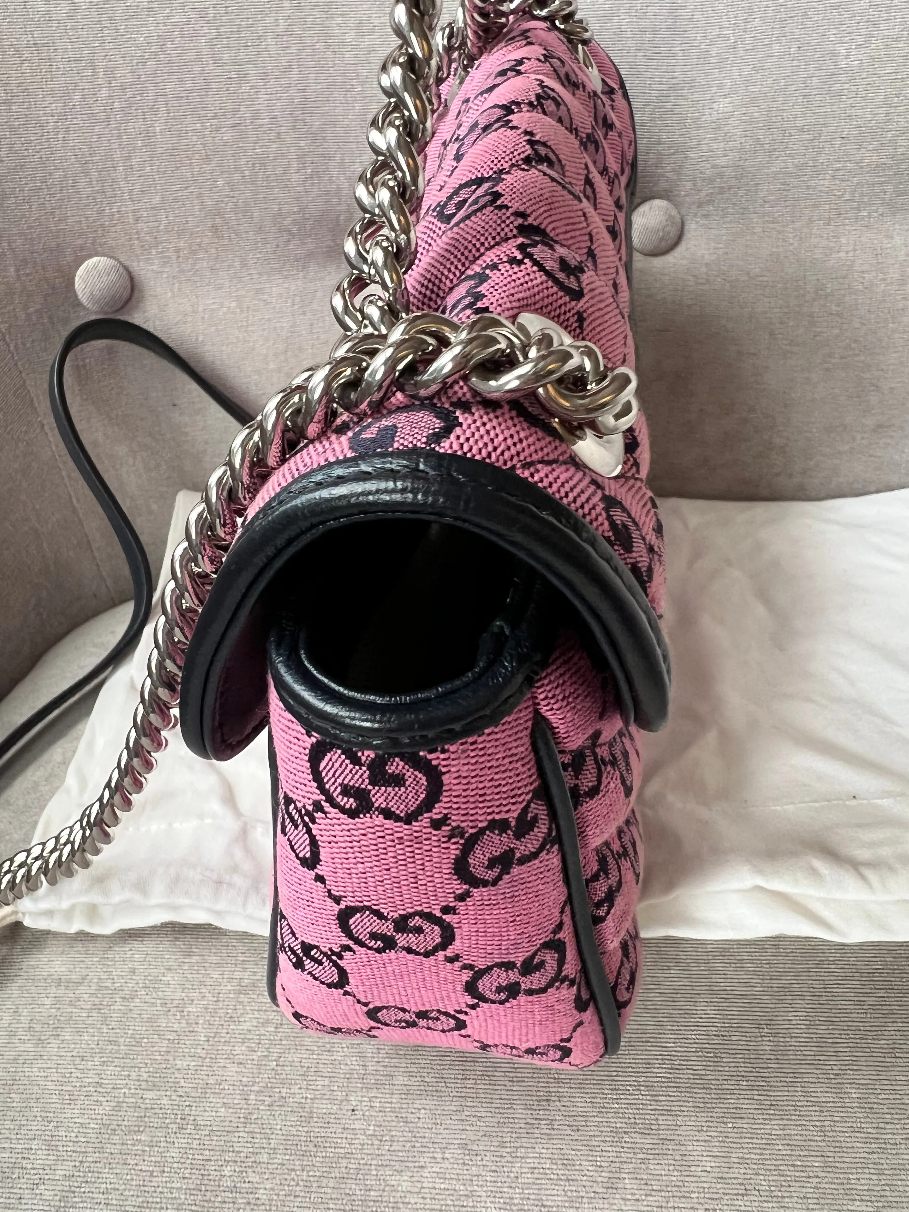 Gucci GG Pink Marmont Small Shoulder Bag (RRP £1,570)
