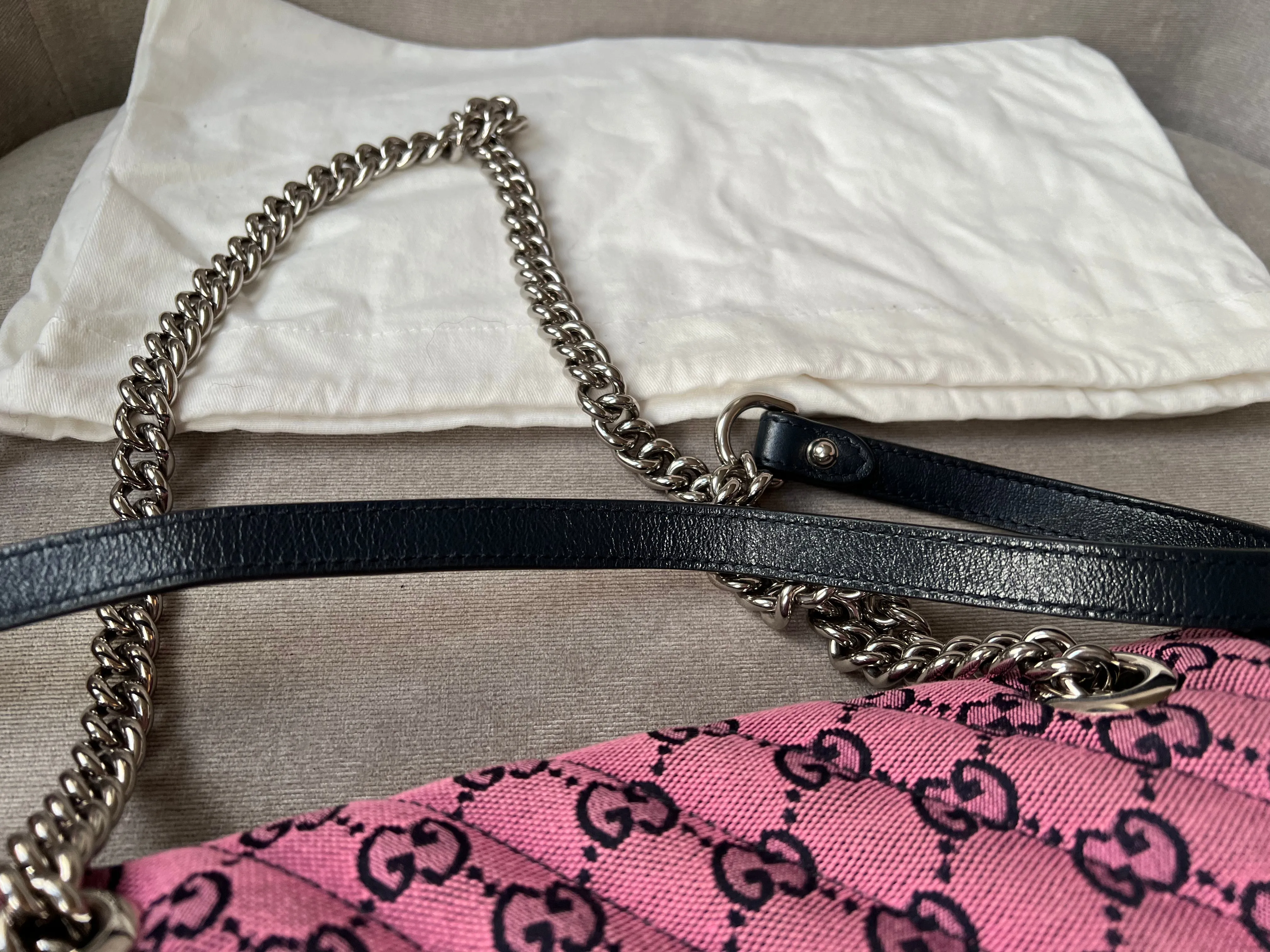 Gucci GG Pink Marmont Small Shoulder Bag (RRP £1,570)