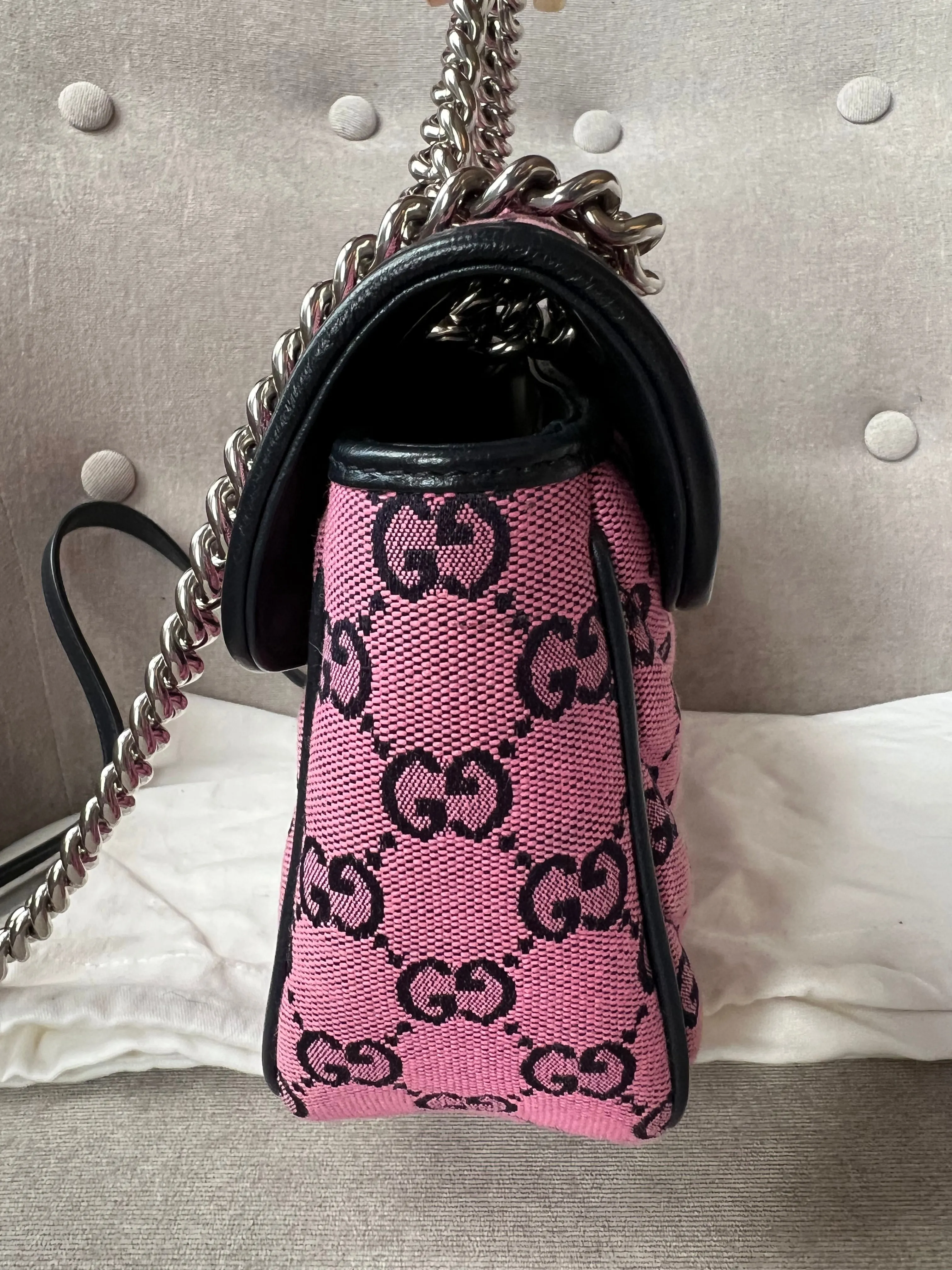 Gucci GG Pink Marmont Small Shoulder Bag (RRP £1,570)
