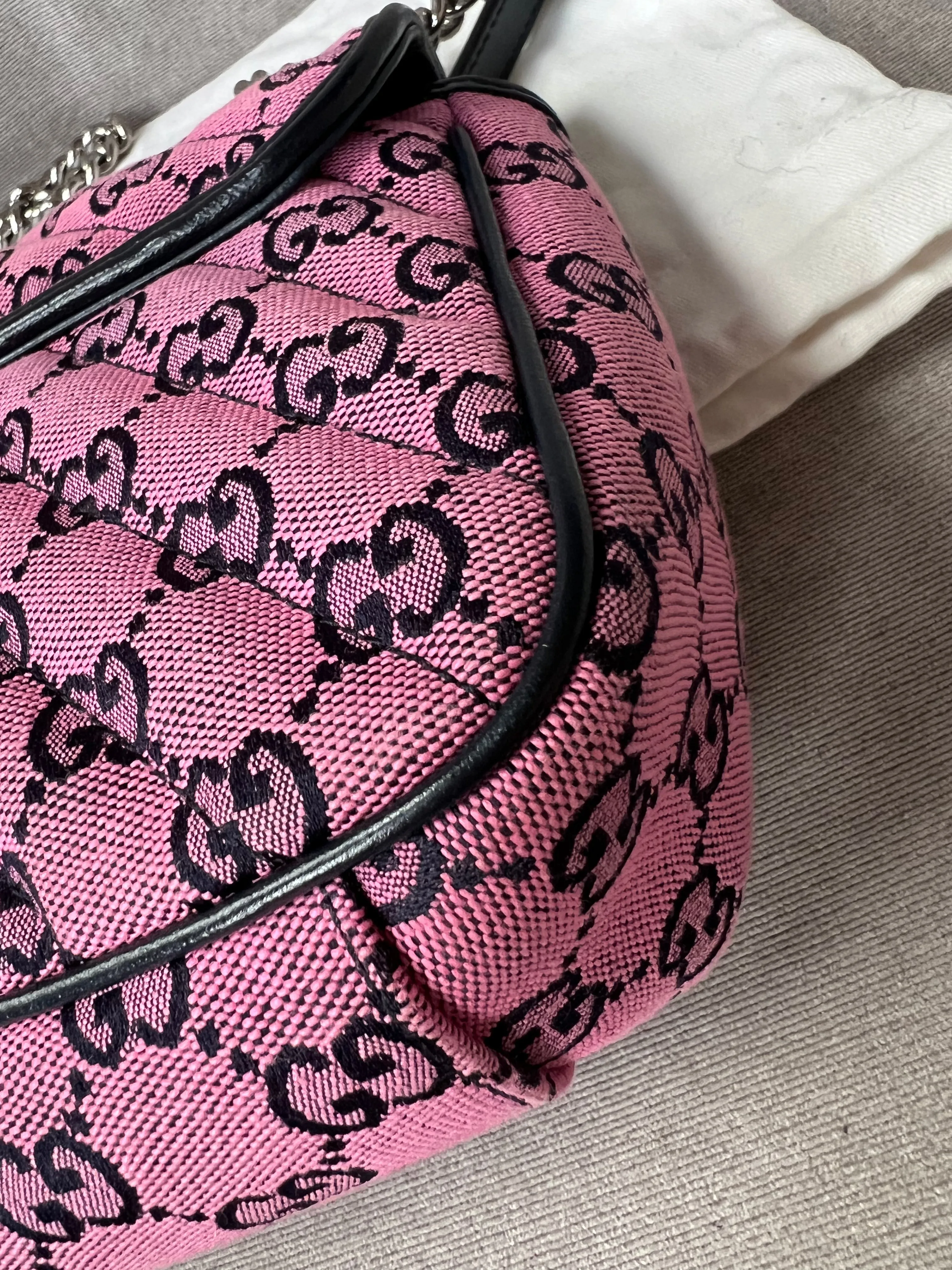 Gucci GG Pink Marmont Small Shoulder Bag (RRP £1,570)