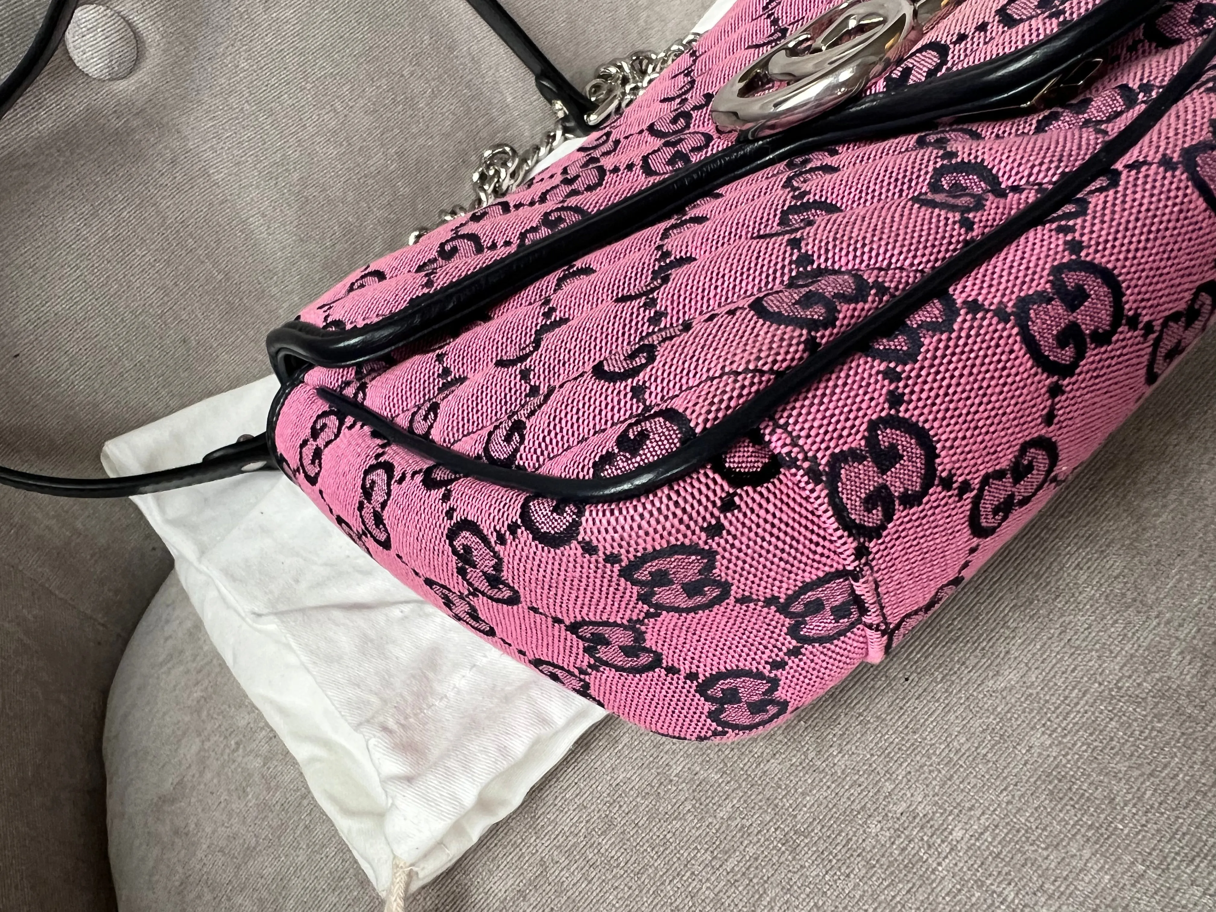 Gucci GG Pink Marmont Small Shoulder Bag (RRP £1,570)