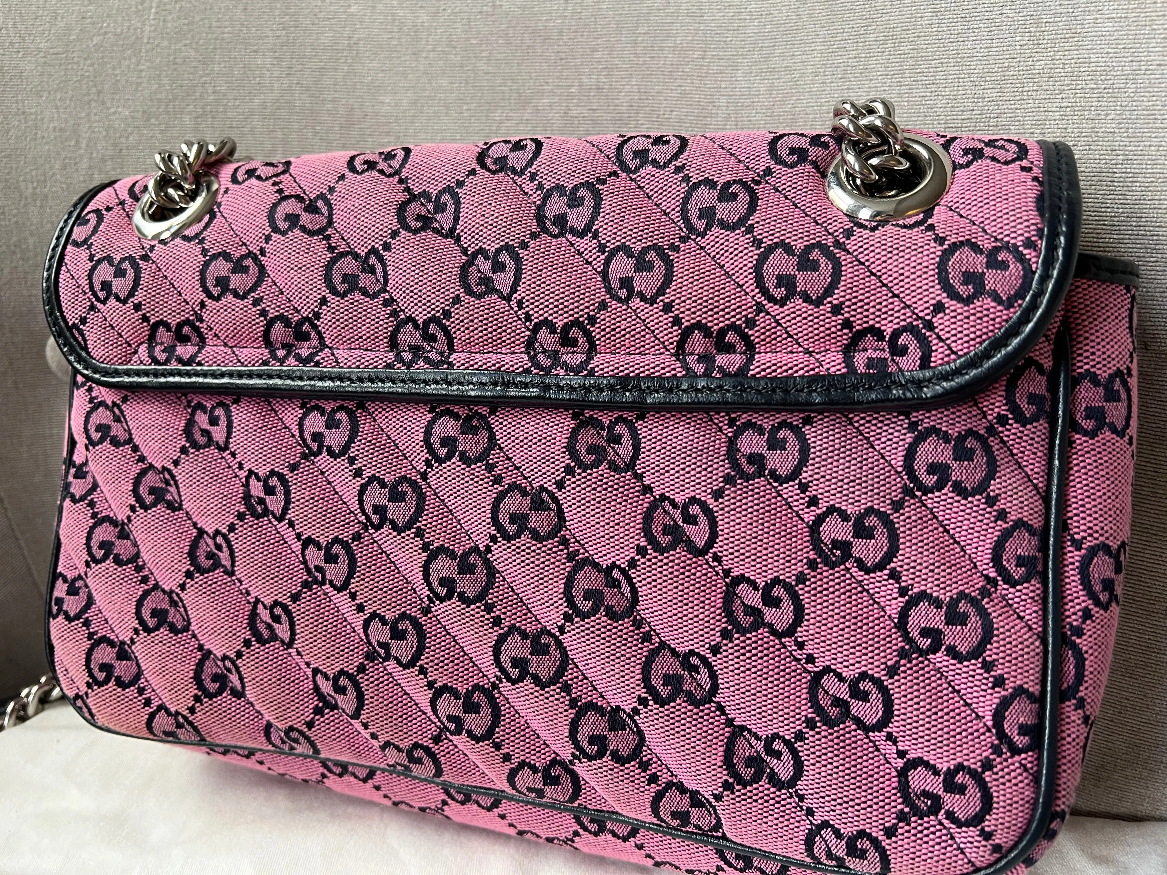 Gucci GG Pink Marmont Small Shoulder Bag (RRP £1,570)