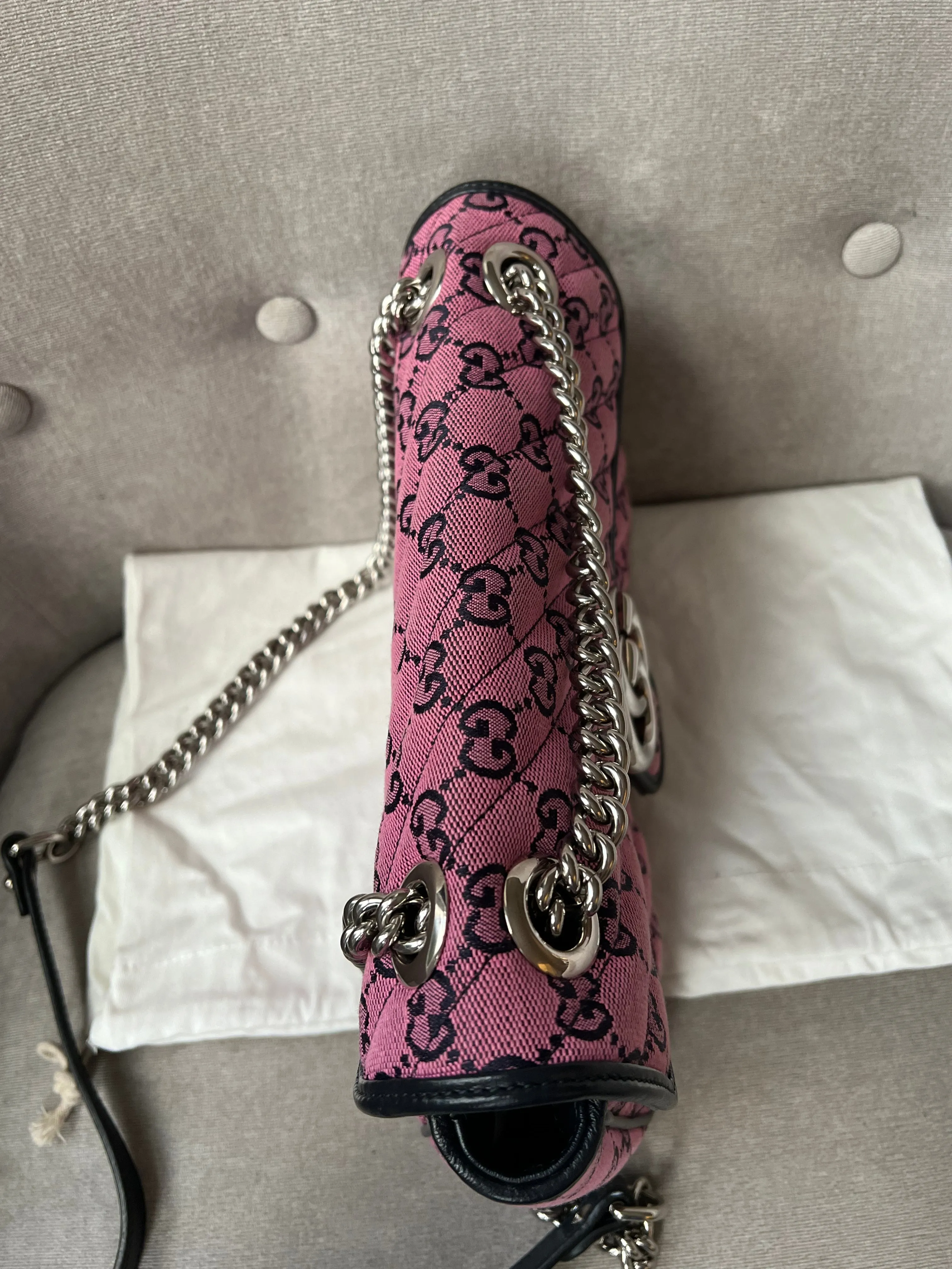 Gucci GG Pink Marmont Small Shoulder Bag (RRP £1,570)
