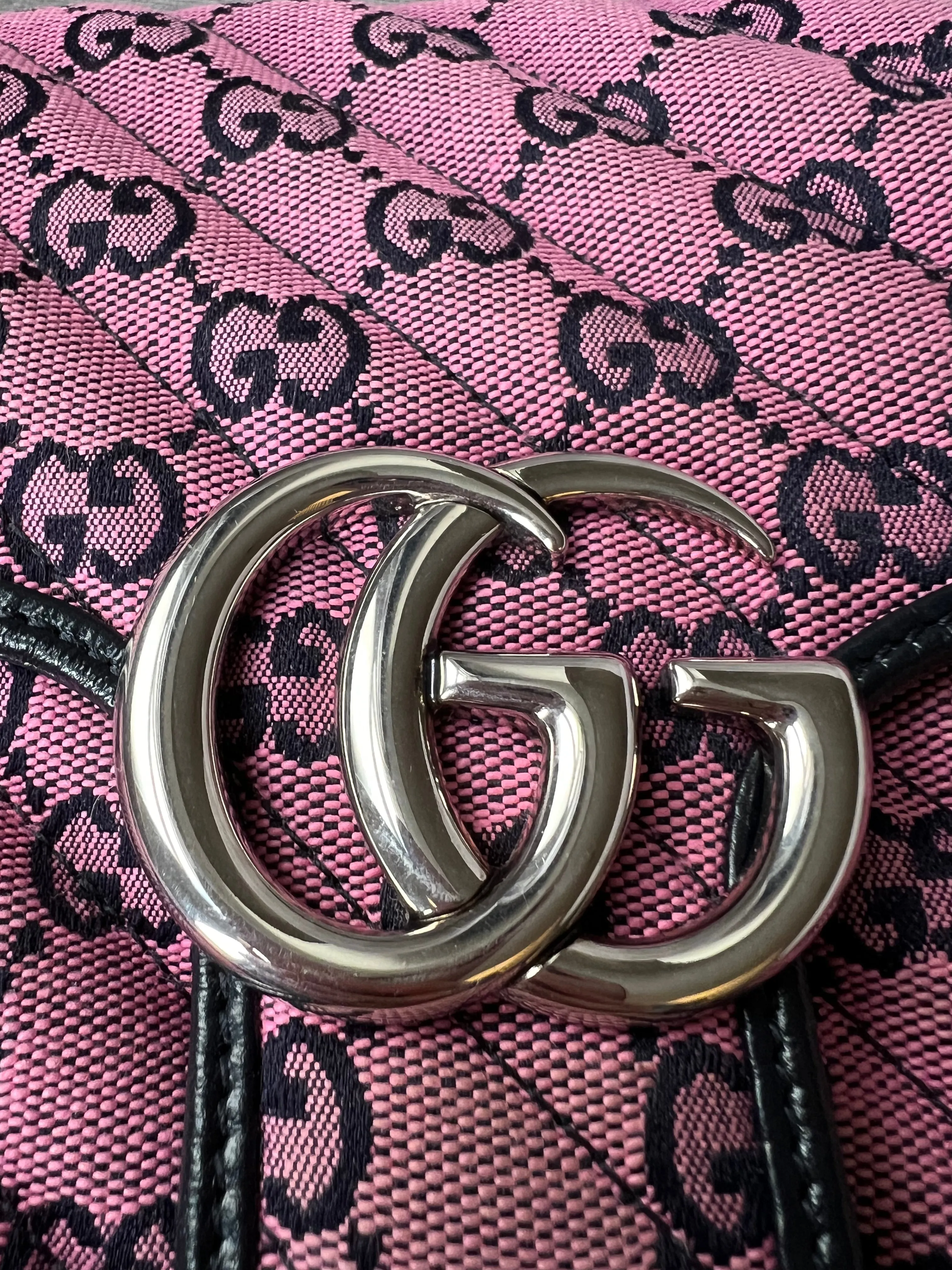 Gucci GG Pink Marmont Small Shoulder Bag (RRP £1,570)