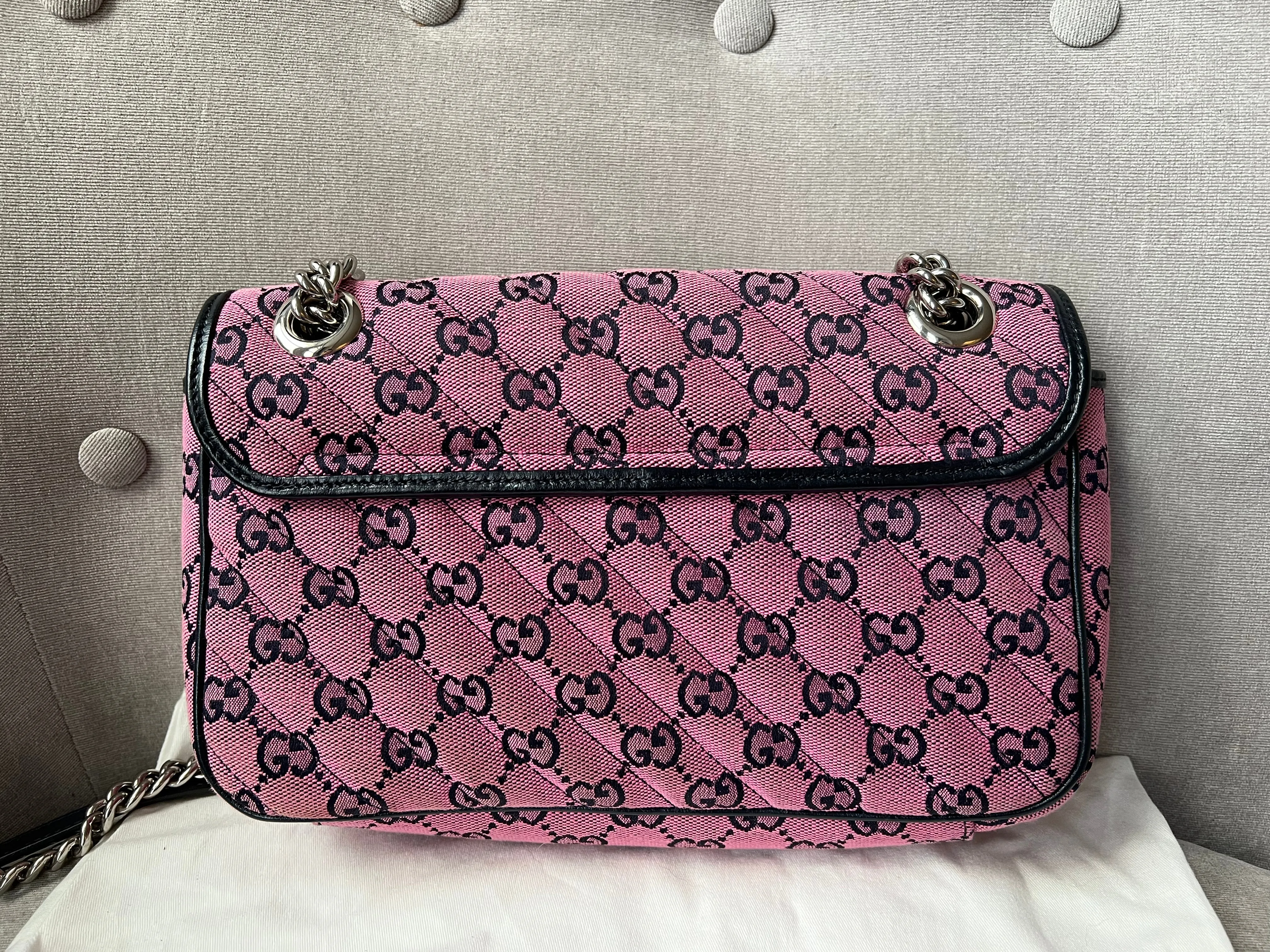 Gucci GG Pink Marmont Small Shoulder Bag (RRP £1,570)