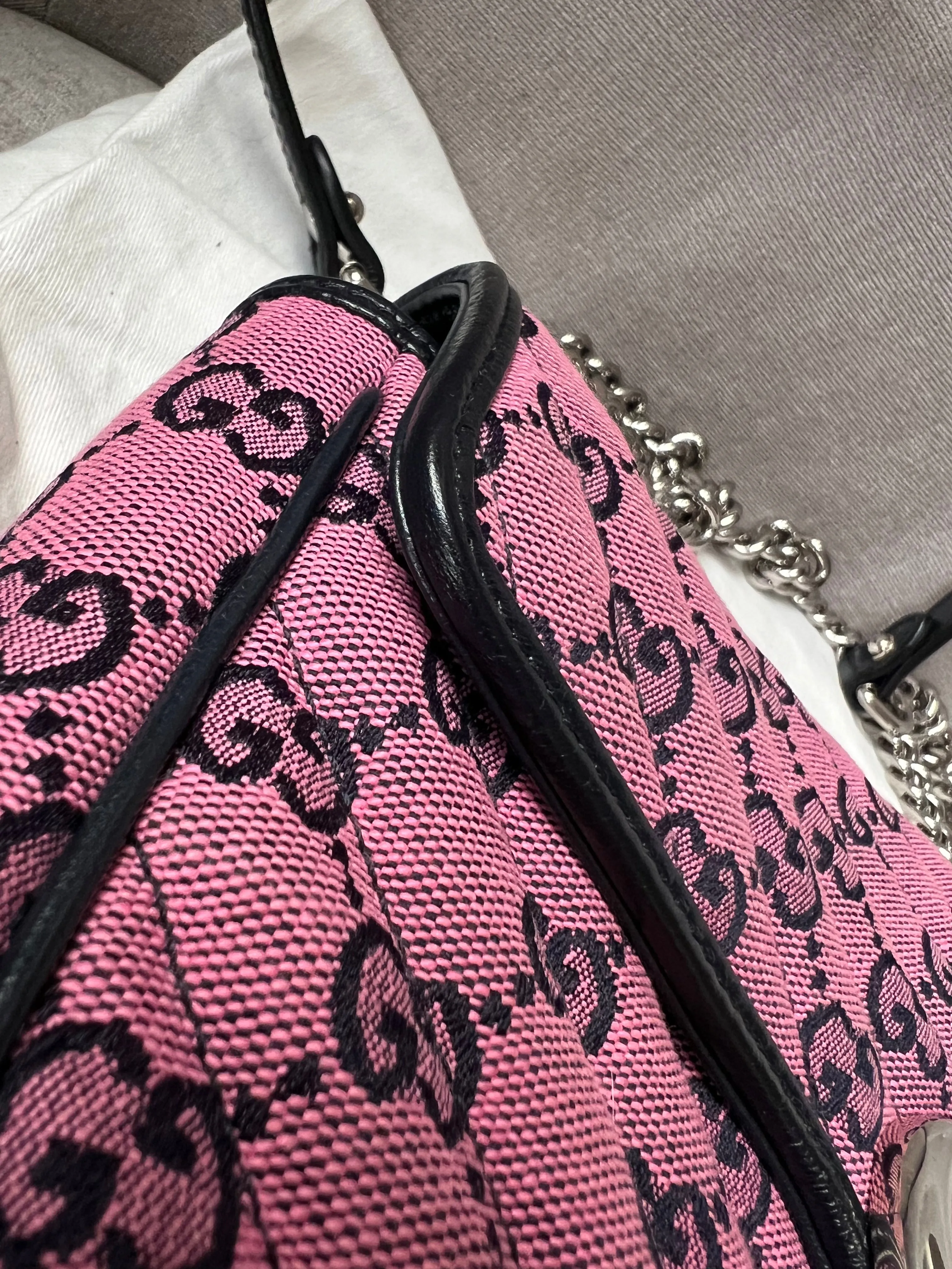 Gucci GG Pink Marmont Small Shoulder Bag (RRP £1,570)