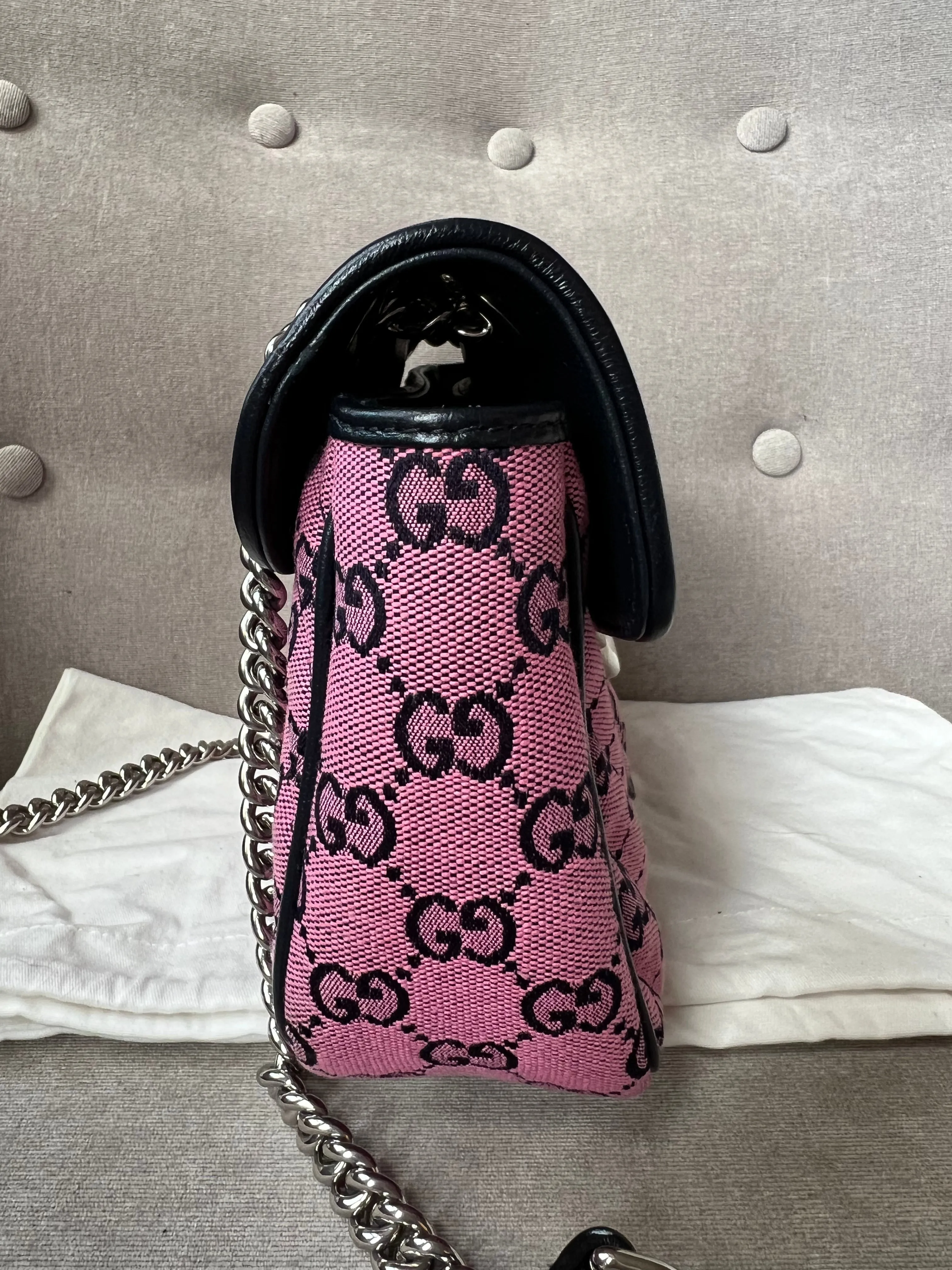 Gucci GG Pink Marmont Small Shoulder Bag (RRP £1,570)