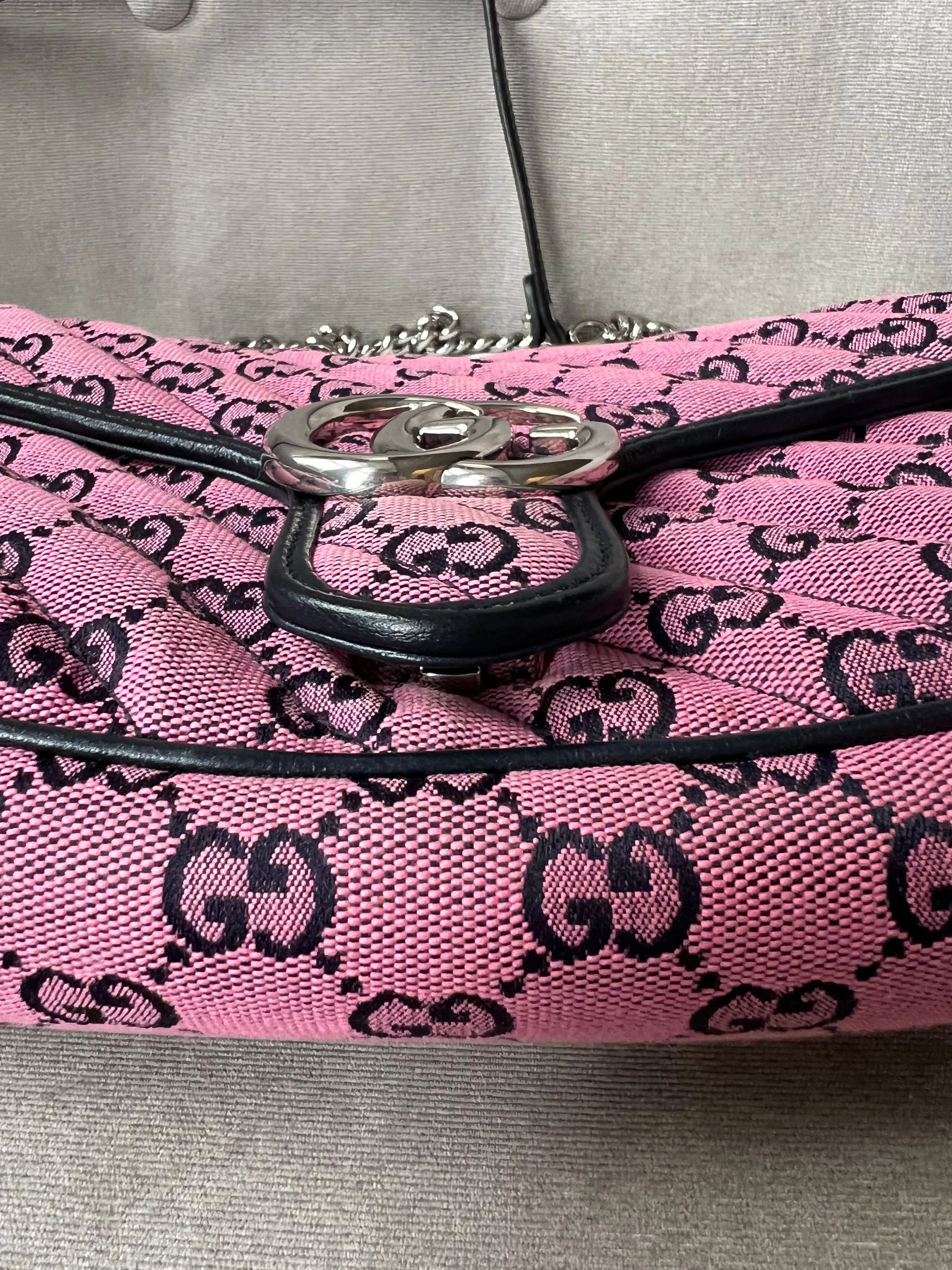 Gucci GG Pink Marmont Small Shoulder Bag (RRP £1,570)