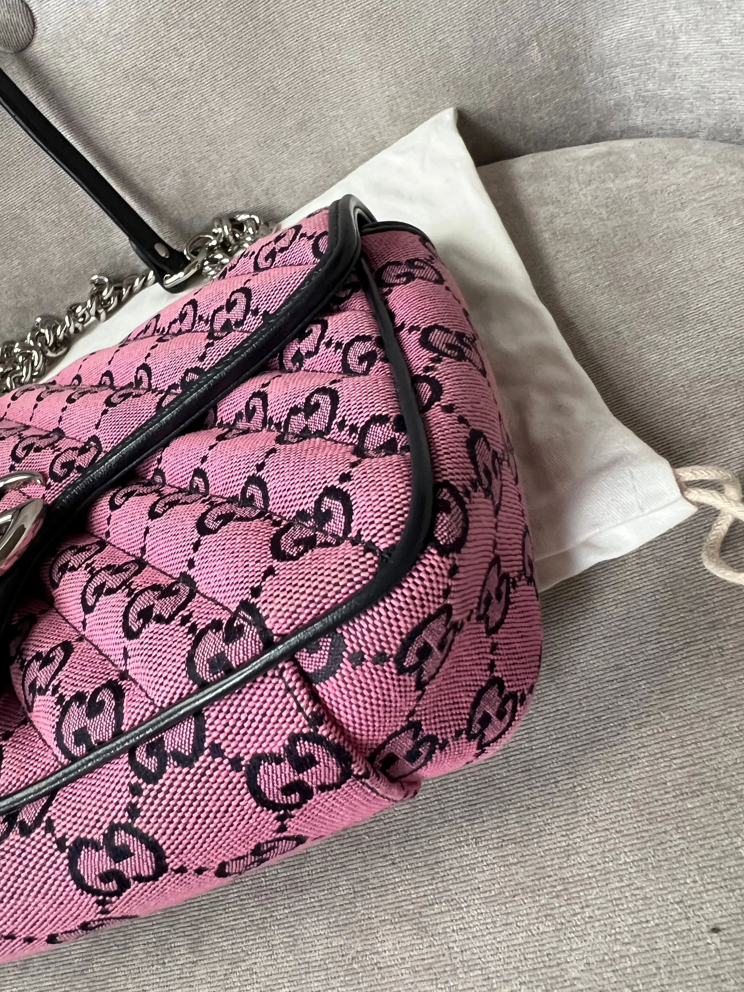 Gucci GG Pink Marmont Small Shoulder Bag (RRP £1,570)