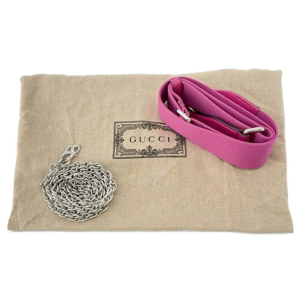 Gucci GGMatelasse Mini Travel Bag Pink 702251 Nylon Leather