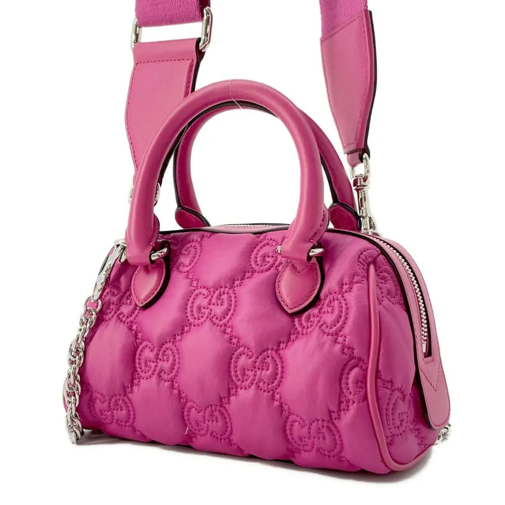 Gucci GGMatelasse Mini Travel Bag Pink 702251 Nylon Leather