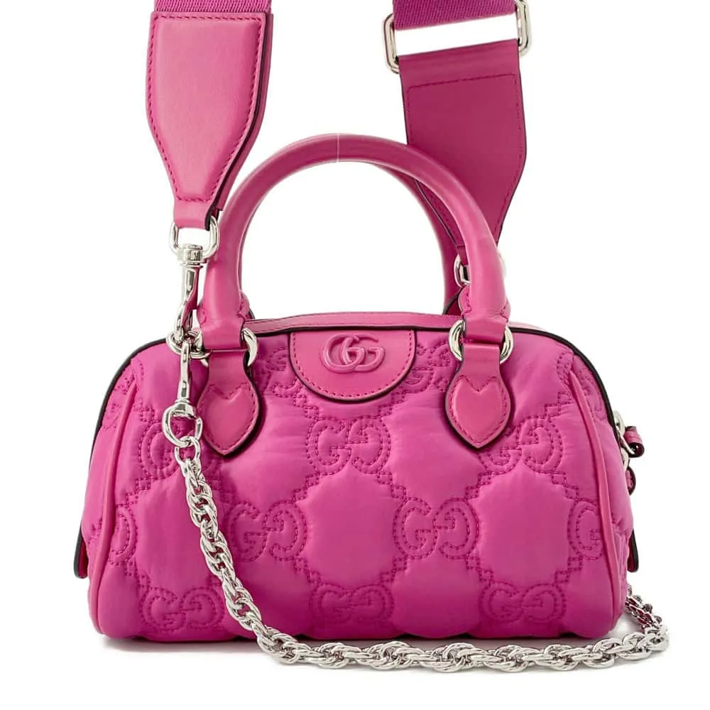 Gucci GGMatelasse Mini Travel Bag Pink 702251 Nylon Leather