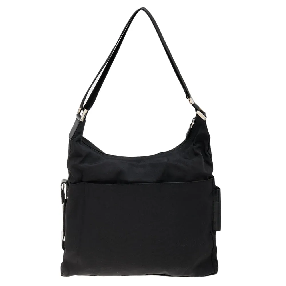Gucci  Nylon And Leather Hobo