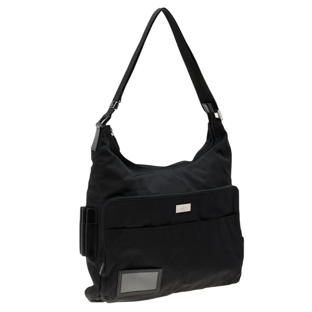 Gucci  Nylon And Leather Hobo