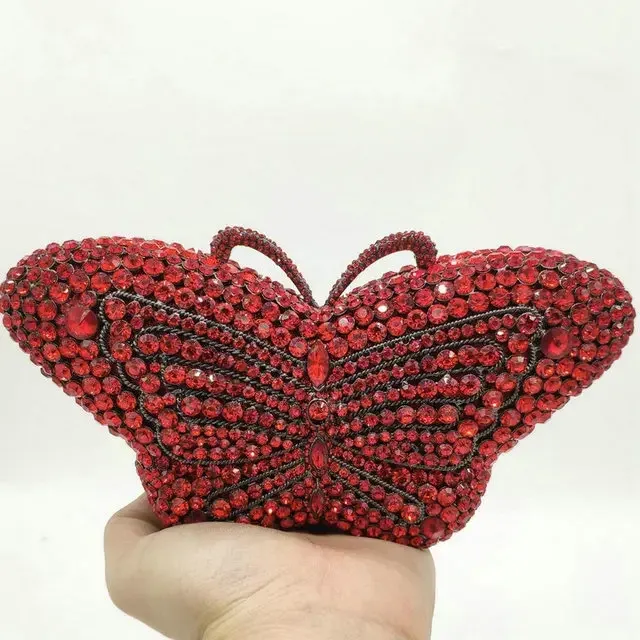 Kori Crystal Butterfly  Evening Clutch Bag