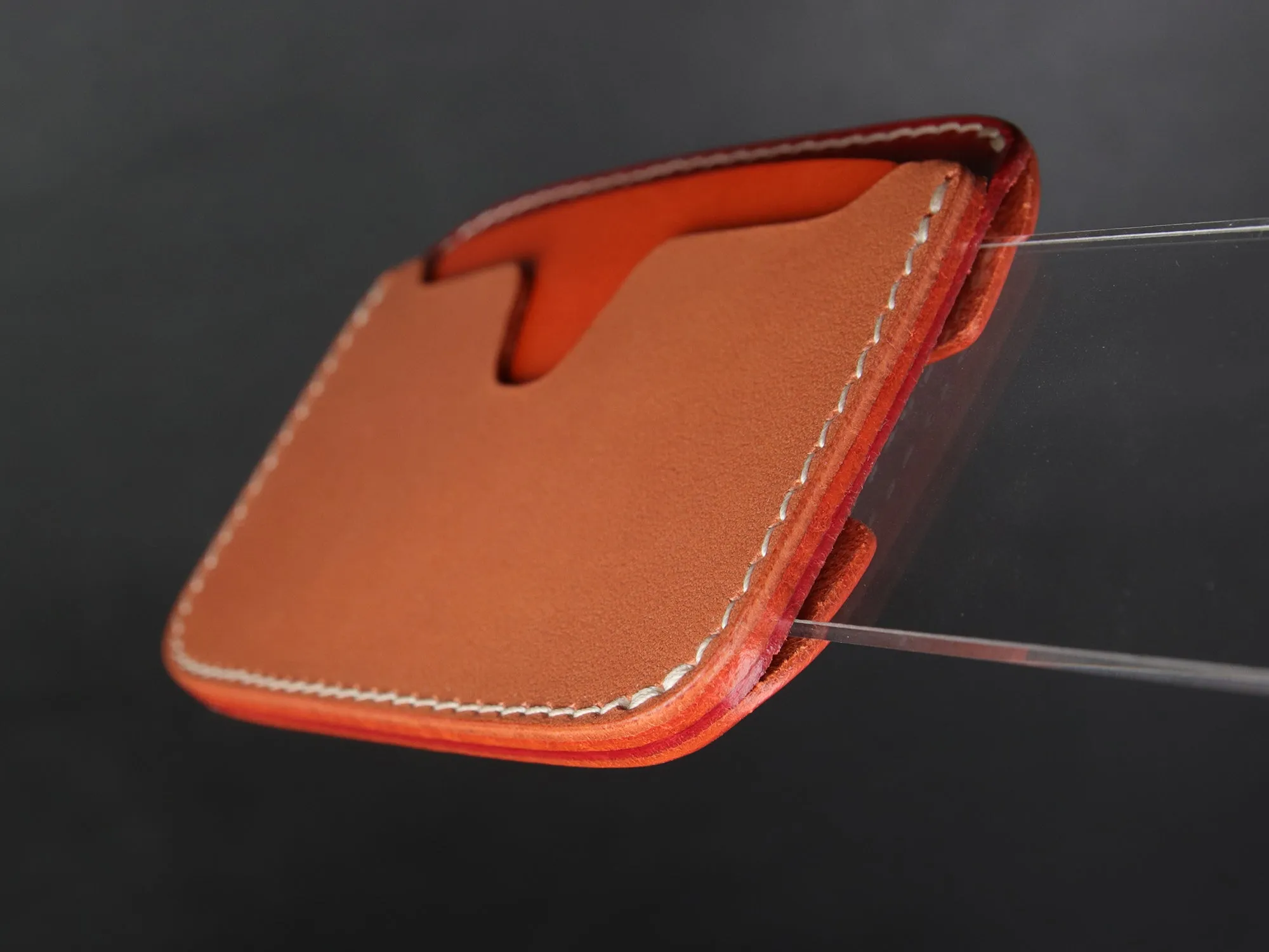 Leather Card Wallet [LC-RONO] - LAYERS SERIES - Card Holder - Premium Italian Veg-Tanned Leather - Personalized Stamp - Handcrafted in USA