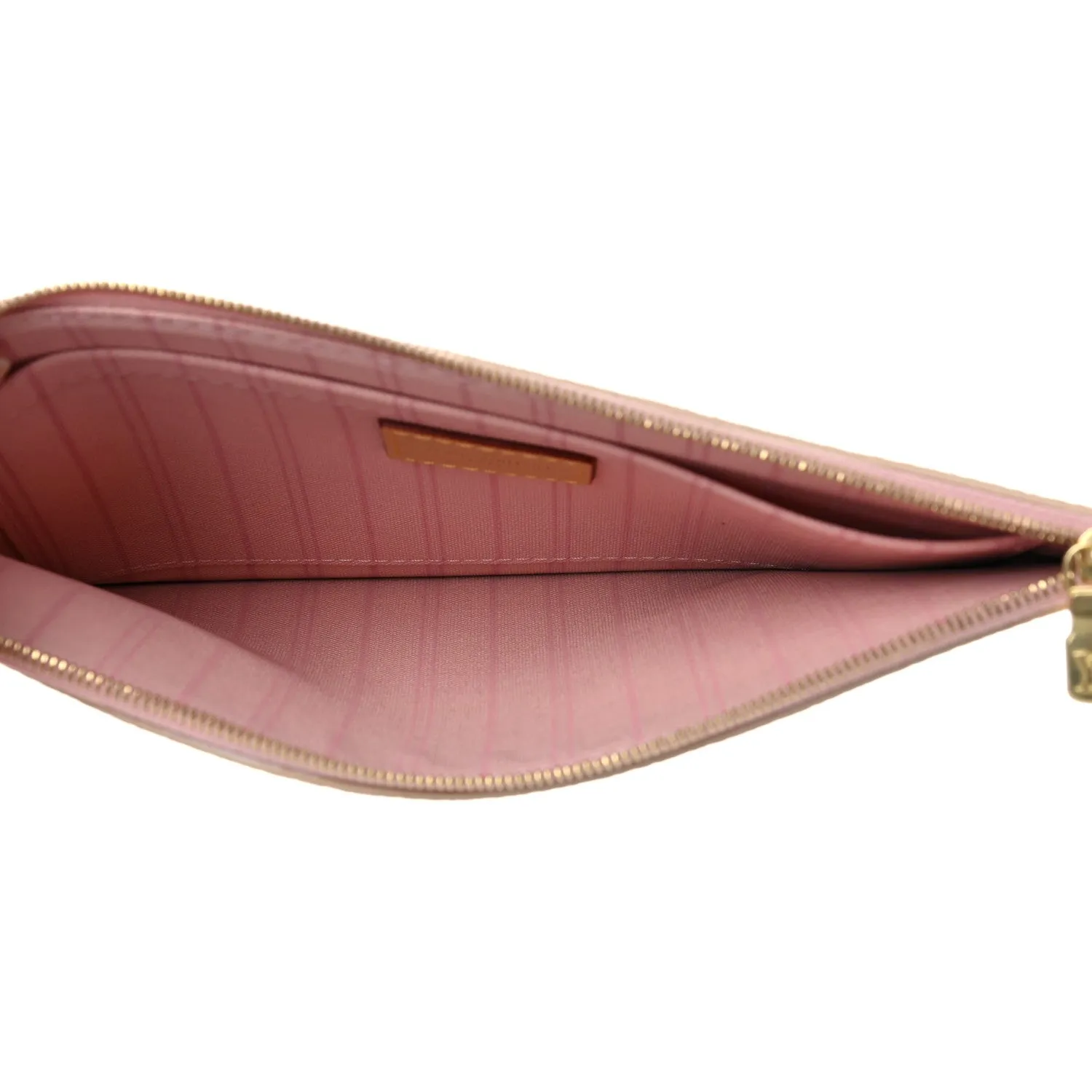 LOUIS VUITTON Damier Azur Neverfull MM GM Pochette Rose Ballerine