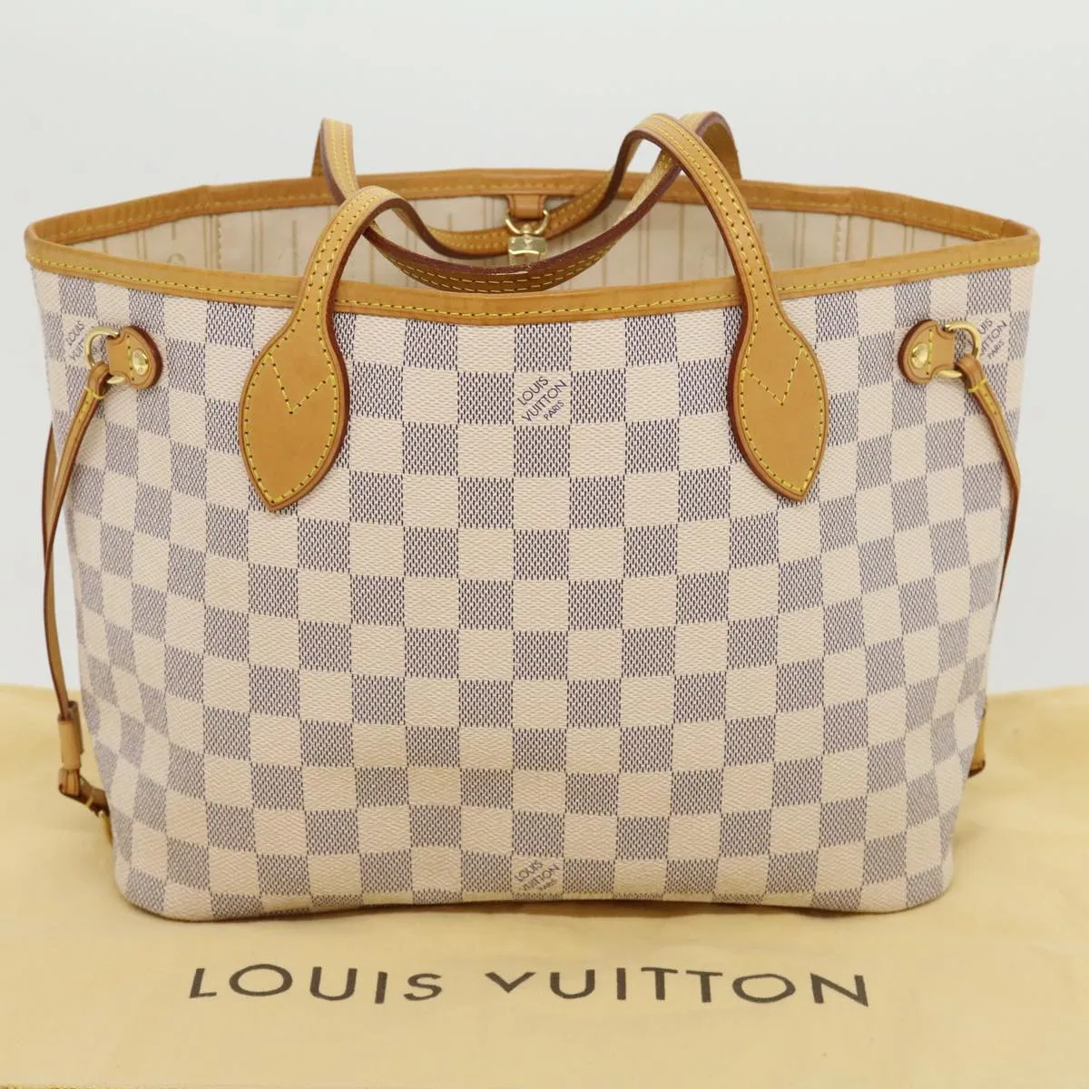 LOUIS VUITTON Damier Azur Neverfull PM Tote Bag N51110  am2792g