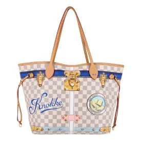 Louis Vuitton Limited Edition Damier Azur Summer Trunks Knokke Neverfull MM Bag & Pochete
