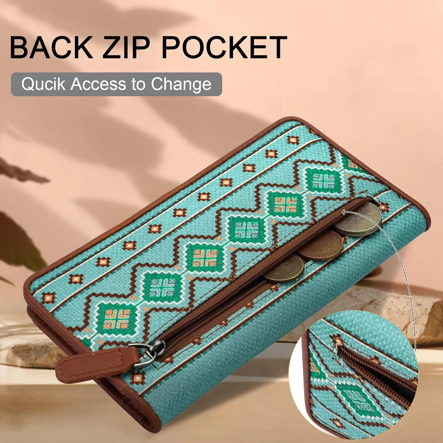 MEITRUE Slim Wallet Women Ultra Thin Leather Womens Wallet RFID Blocking Credit Card Holder Bifold Clutch Long Ladies wallet