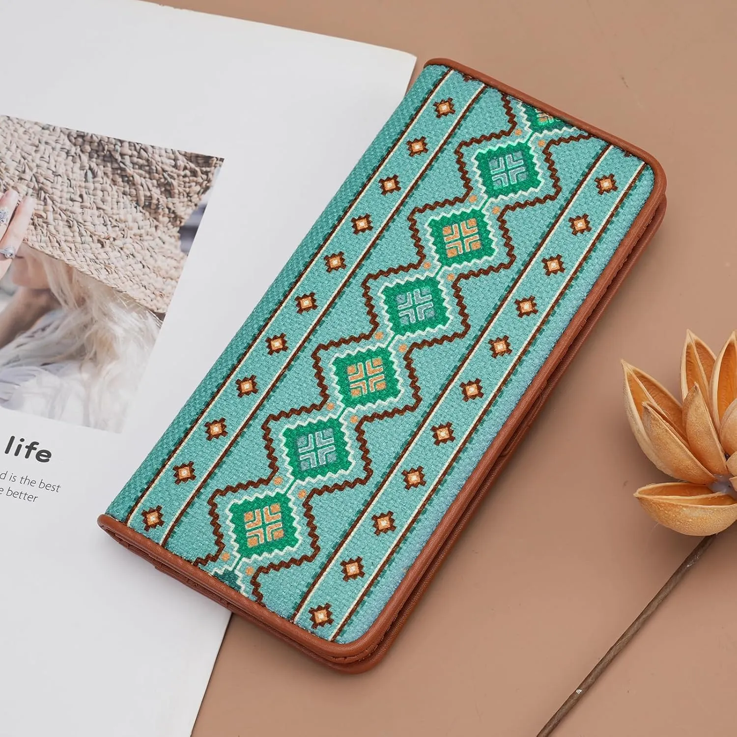 MEITRUE Slim Wallet Women Ultra Thin Leather Womens Wallet RFID Blocking Credit Card Holder Bifold Clutch Long Ladies wallet