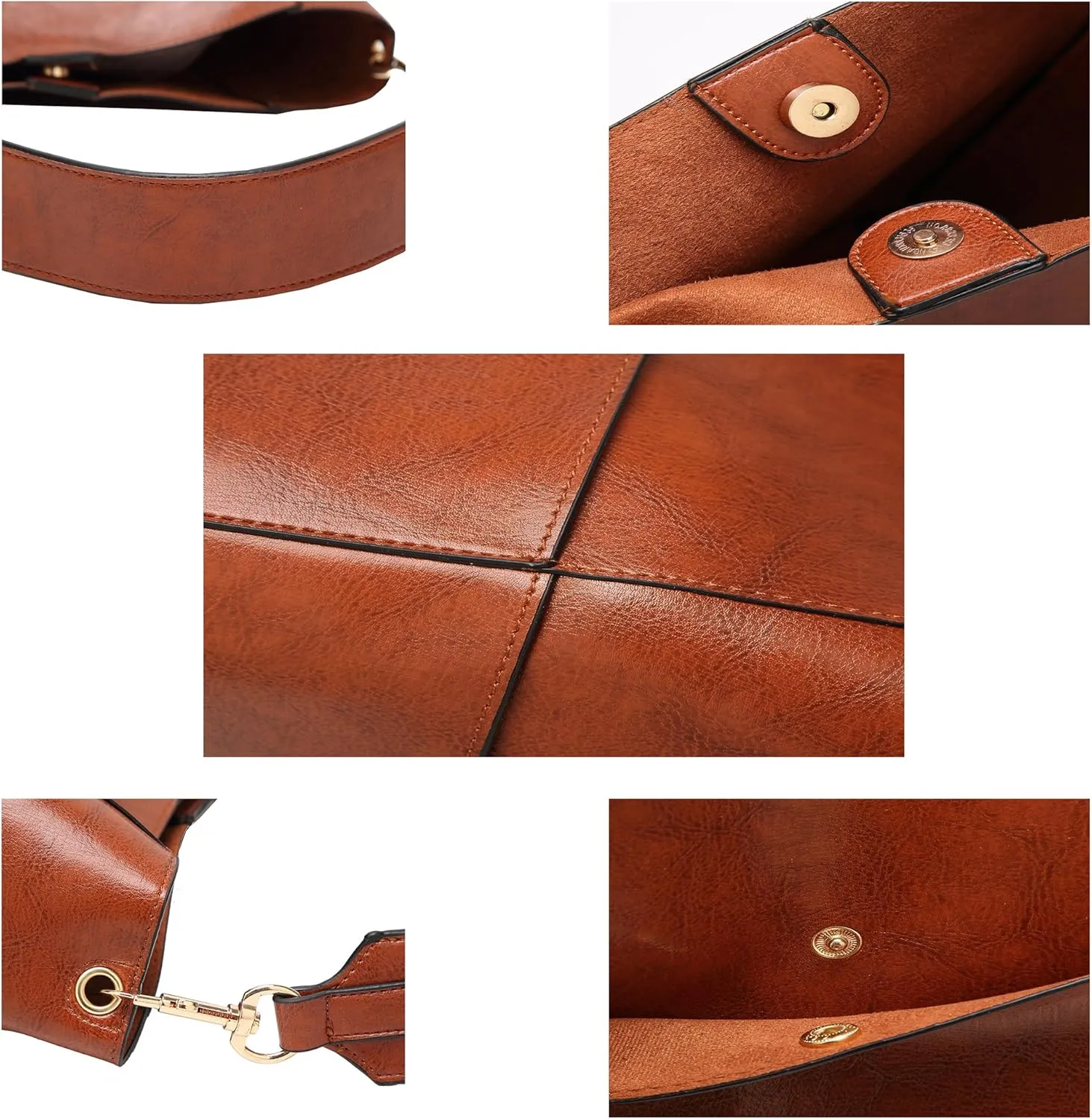 Molodo Womens Handbag, Pu Leather Bucket Tote Purse And Handbags Medium Satchel Hobo Purse Designer Work Shoulder Bags