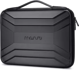 MOSISO 15-16 inch Laptop Hard Case, 15.6 inch Waterproof Shockproof Computer Bag Compatible with MacBook HP Dell, Symmetrical Trapezoid EVA Carrying Laptop Sleeve Hard Shell with Handle, Black