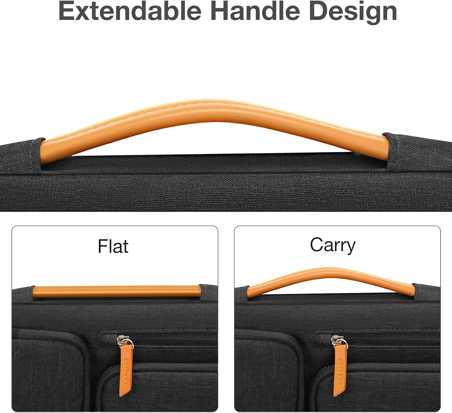 MOSISO 360 Protective Laptop Case 16 inch, 15-15.6 inch Laptop Sleeve Compatible with MacBook Pro 16, HP, Acer, Dell, Lenovo, ASUS, Side Open Carrying Case with 4 Zipper Pockets&Handle, Black