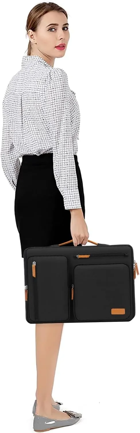 MOSISO 360 Protective Laptop Case 16 inch, 15-15.6 inch Laptop Sleeve Compatible with MacBook Pro 16, HP, Acer, Dell, Lenovo, ASUS, Side Open Carrying Case with 4 Zipper Pockets&Handle, Black