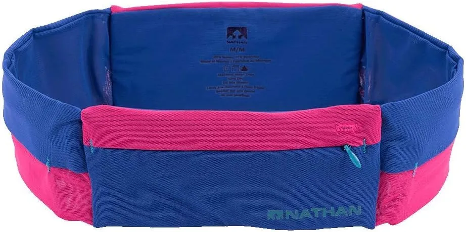 Nathan Running Belt  The Zipster Lite  Waist Pack with 2 Zippers. Bounce Free Pouch/Lightweight/Runners Fanny Pack. Fits All iPhones, Android, Samsung. for Men and Women.