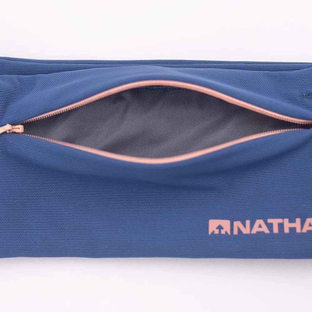 Nathan Running Belt  The Zipster Lite  Waist Pack with 2 Zippers. Bounce Free Pouch/Lightweight/Runners Fanny Pack. Fits All iPhones, Android, Samsung. for Men and Women.