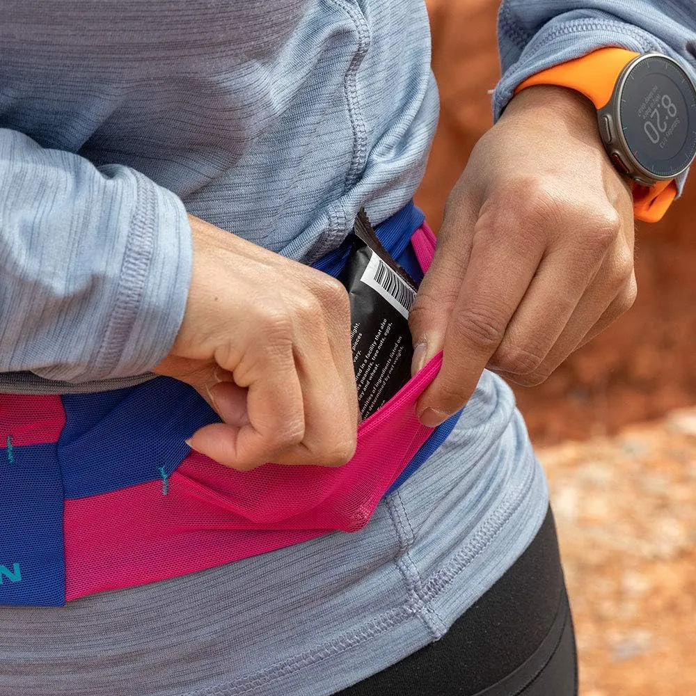Nathan Running Belt  The Zipster Lite  Waist Pack with 2 Zippers. Bounce Free Pouch/Lightweight/Runners Fanny Pack. Fits All iPhones, Android, Samsung. for Men and Women.
