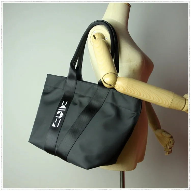 Pink Womens Nylon Shopper Tote Womens Nylon Shoulder Tote Pink Nylon Handbag Purse for Ladies