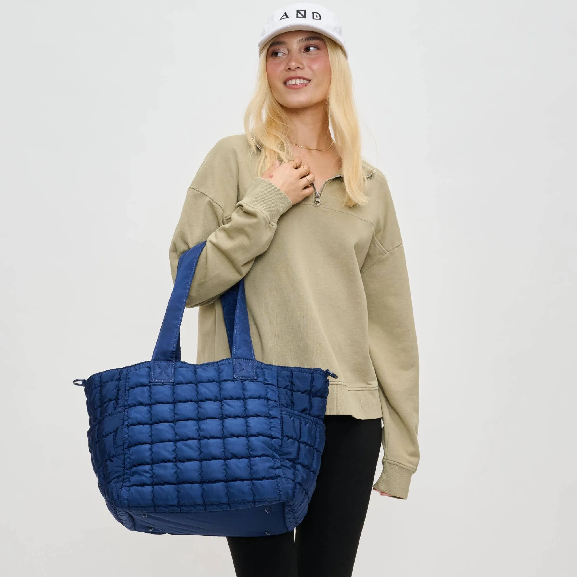 Quilted Puffer Nylon Tote