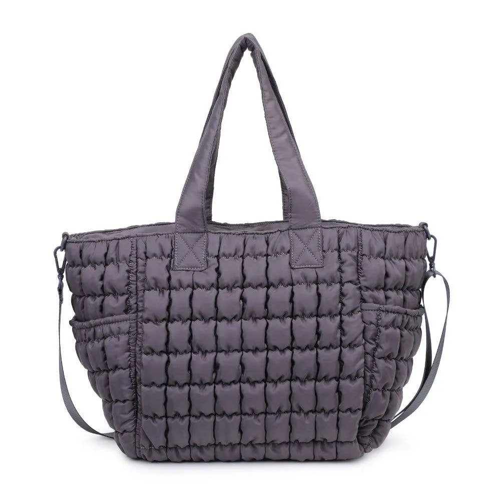 Quilted Puffer Nylon Tote