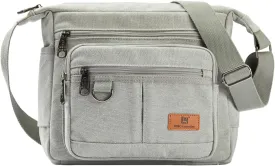 Rfid Crossbody Messenger Bag with Water Bottle Holders, 13 inch Laptop Shoulder Bag, Sling Satchel Purse w/Built-in Wallet