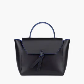 Siena Mini Leather Satchel Crossbody Bag - Black