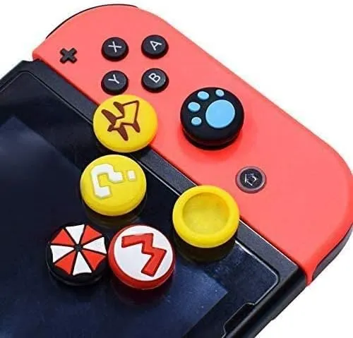 Silicone Analog Thumb Grip Stick Set Joystick Cap Thumbstick Cover Caps for Switch NS Switch Lite Controller Thumbsticks Cap (Q)