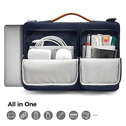 tomtoc 360 Protective Laptop Shoulder Bag for 15 Inch Microsoft Surface Laptop 4/3, 2020 Dell XPS 15, 15-inch MacBook Pro A1990 A1707, Waterproof Case for Acer HP Chromebook 14, ThinkPad X1 Carbon