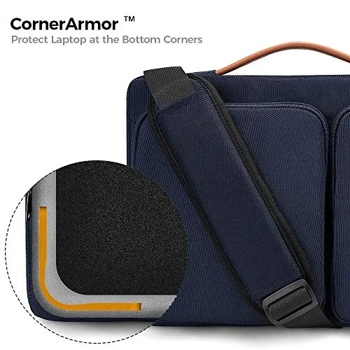 tomtoc 360 Protective Laptop Shoulder Bag for 15 Inch Microsoft Surface Laptop 4/3, 2020 Dell XPS 15, 15-inch MacBook Pro A1990 A1707, Waterproof Case for Acer HP Chromebook 14, ThinkPad X1 Carbon